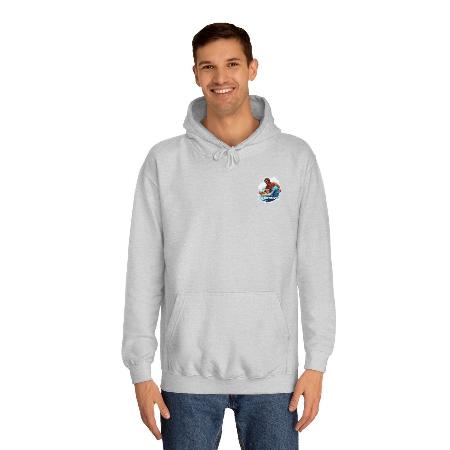 “Rye the Waves” Unisex Surf Whiskey Hoodie 1