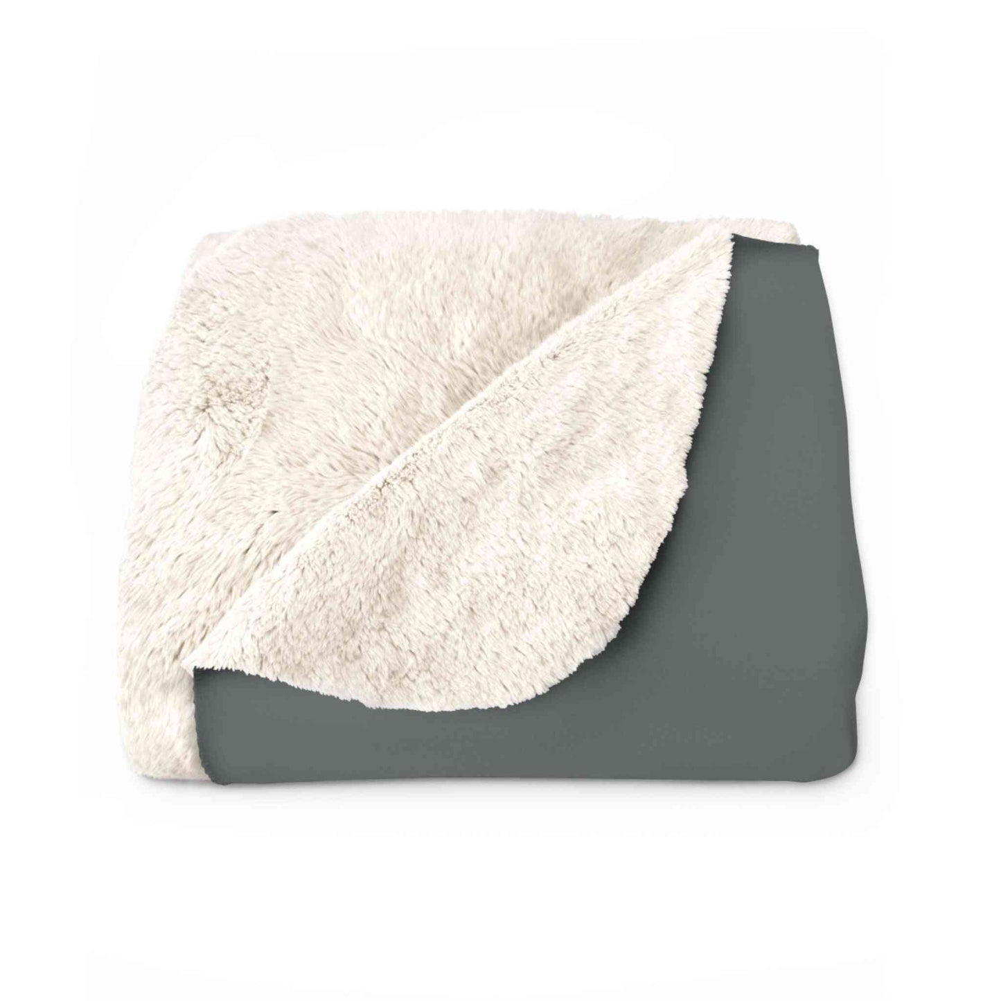 Folded I’m All Rye Whiskey Fleece Throw Blanket Cozy Luxury showing soft cream sherpa lining and smooth dark outer layer, ideal for cozy home living.