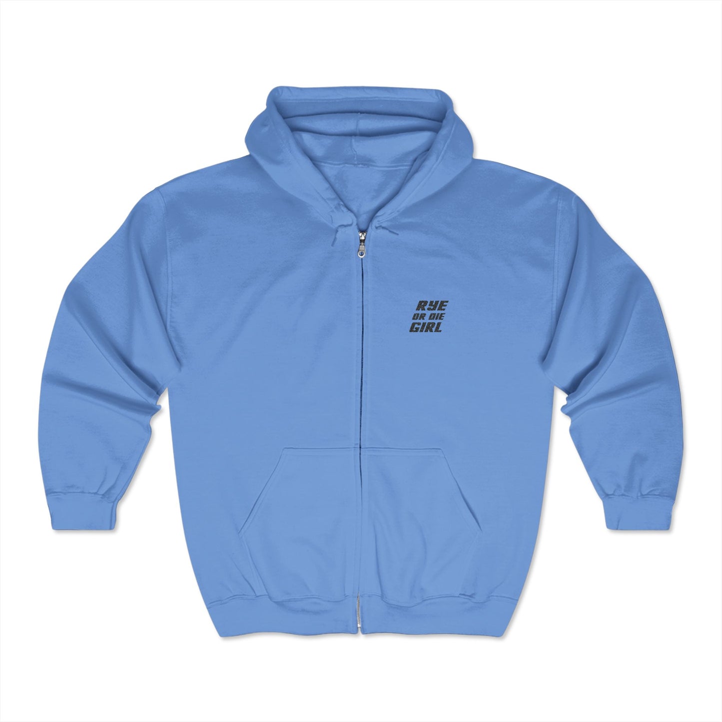 “Rye or Die Girl” Whiskey Sweatshirt Heavy Blend™ Full Zip Hooded