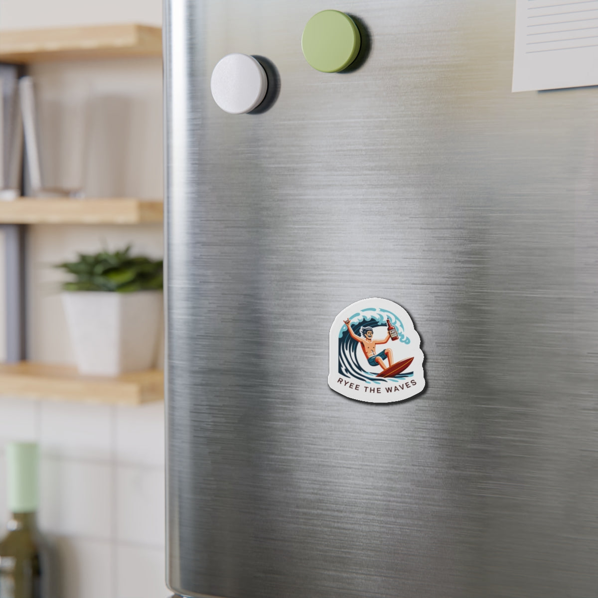 “Rye The Waves” Cool Whiskey Magnets