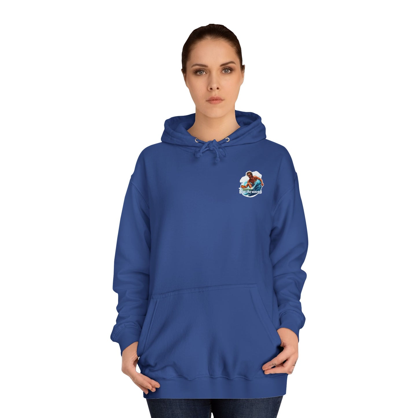 “Rye the Waves” Unisex Surf Whiskey Hoodie 1