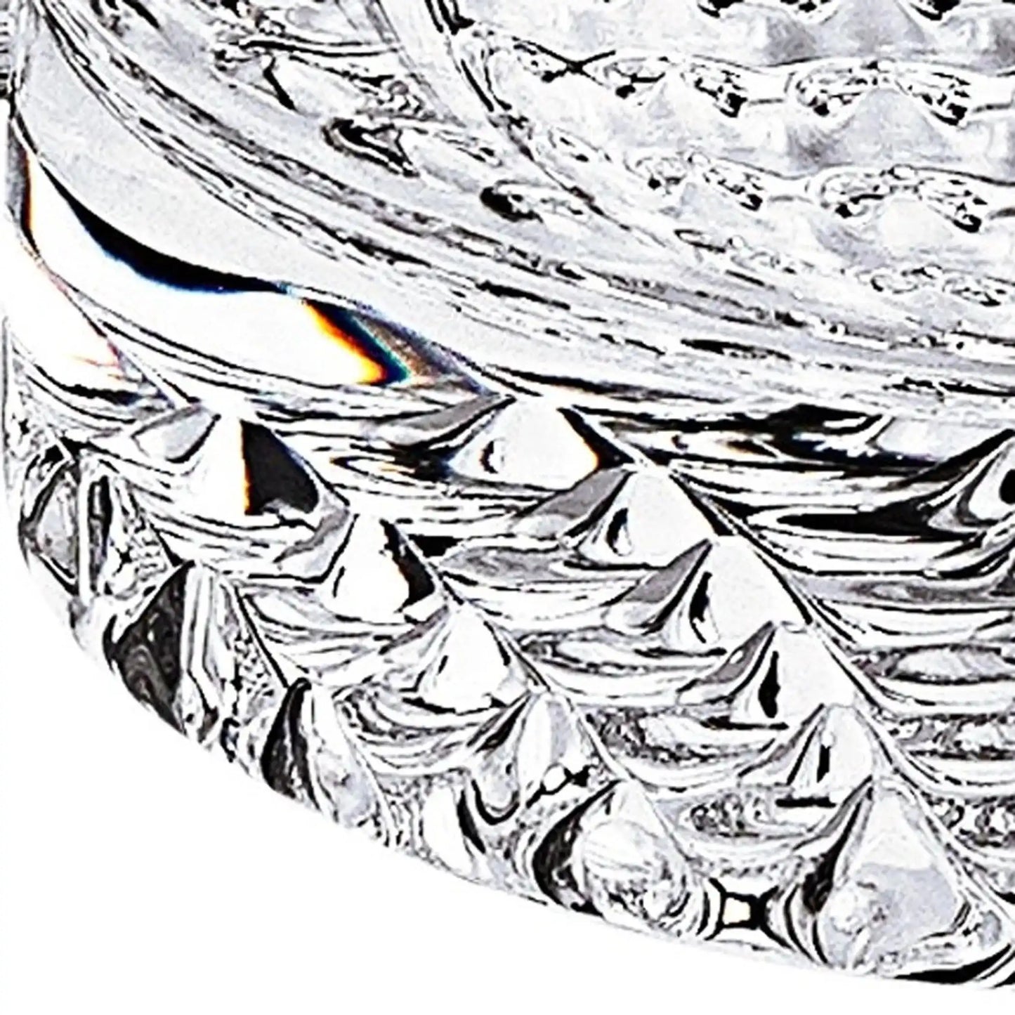 Premium crystal texture and clarity in the Mouth Blown European Crystal Whiskey Set 4 Pc Rocks Or Dof Set, perfect for whiskey enthusiasts.