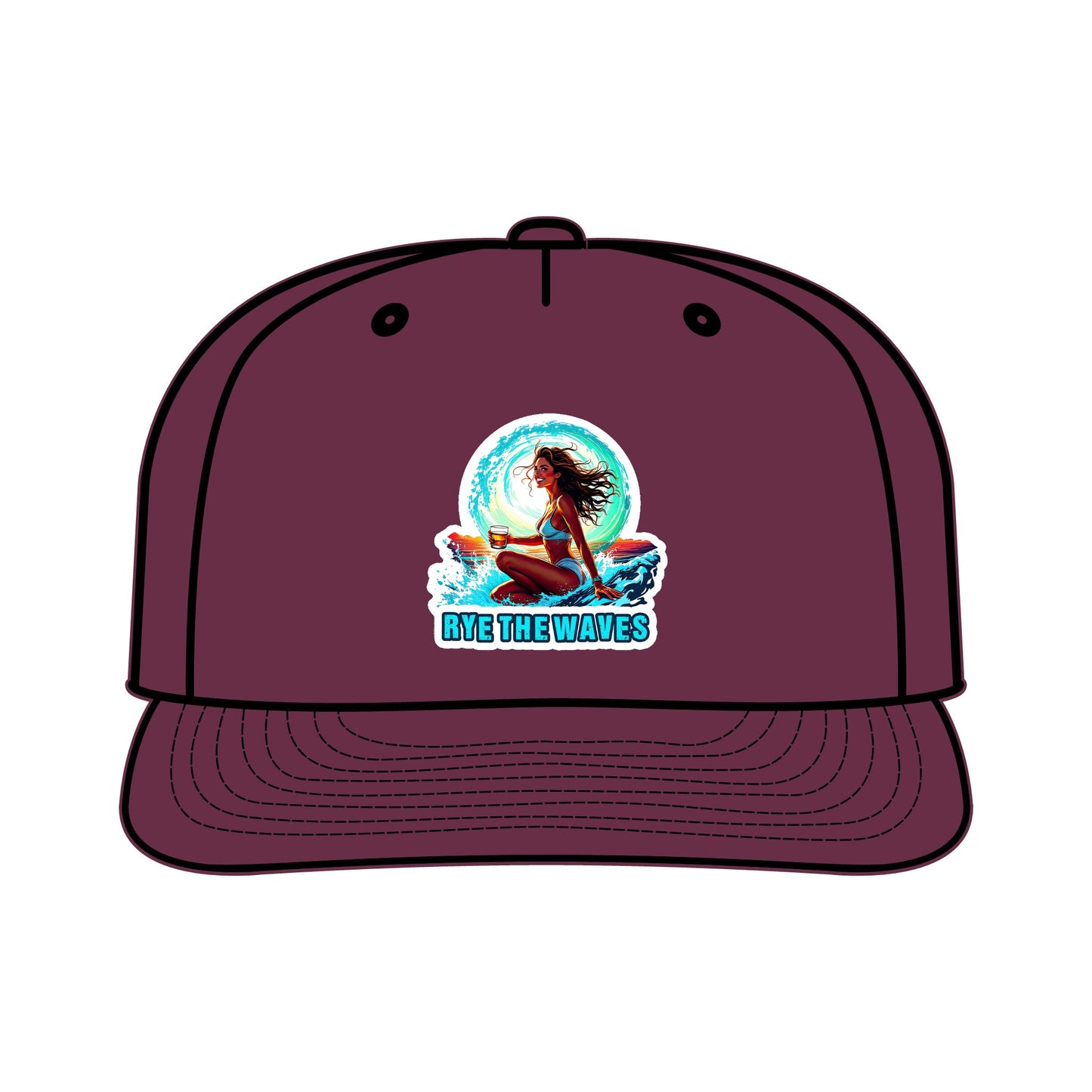 “Rye The Waves” Whiskey Surf Cap Model 4