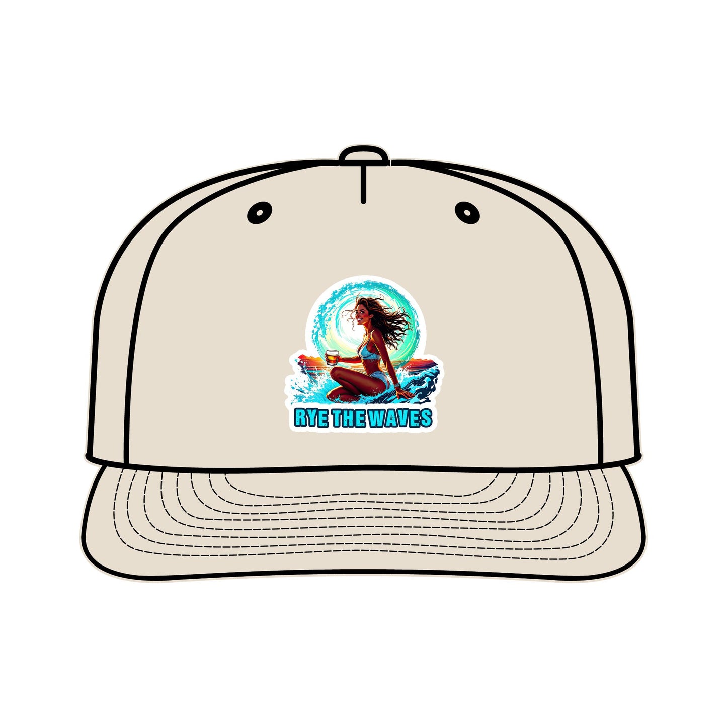“Rye The Waves” Whiskey Surf Cap Model 4