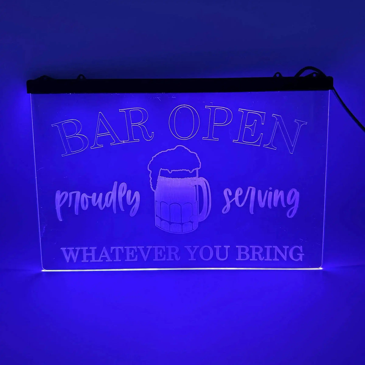 Color-Changing LED Home Bar Sign