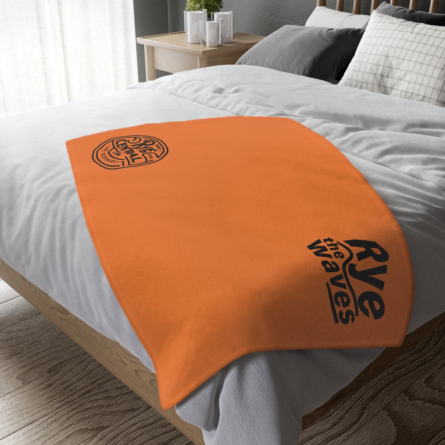 “Rye the Waves” Velveteen Microfiber Whiskey Blanket