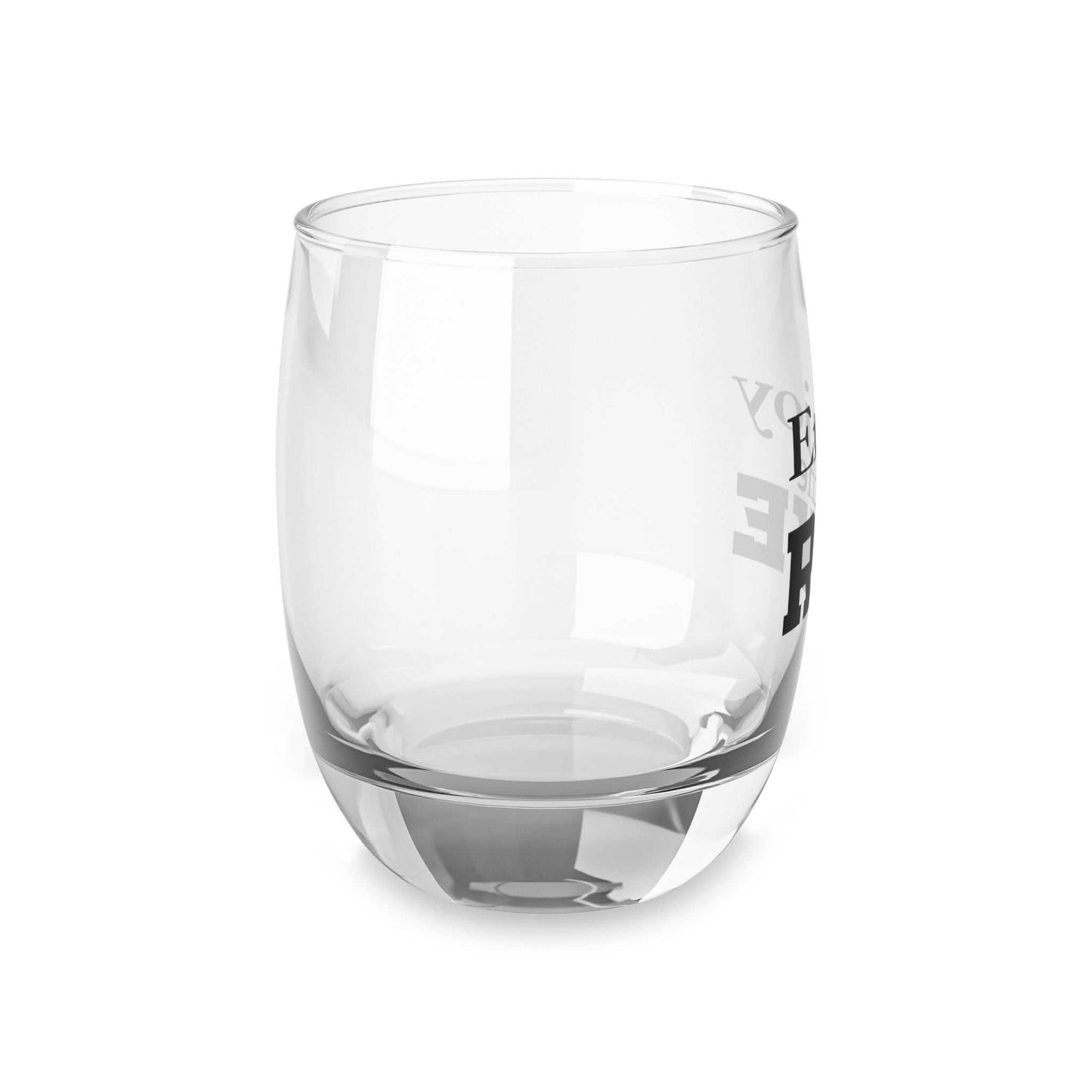 Angled side view of Elevated Rye Whiskey Glass highlighting thick base and durable craftsmanship, perfect for sipping rye whiskey in style.