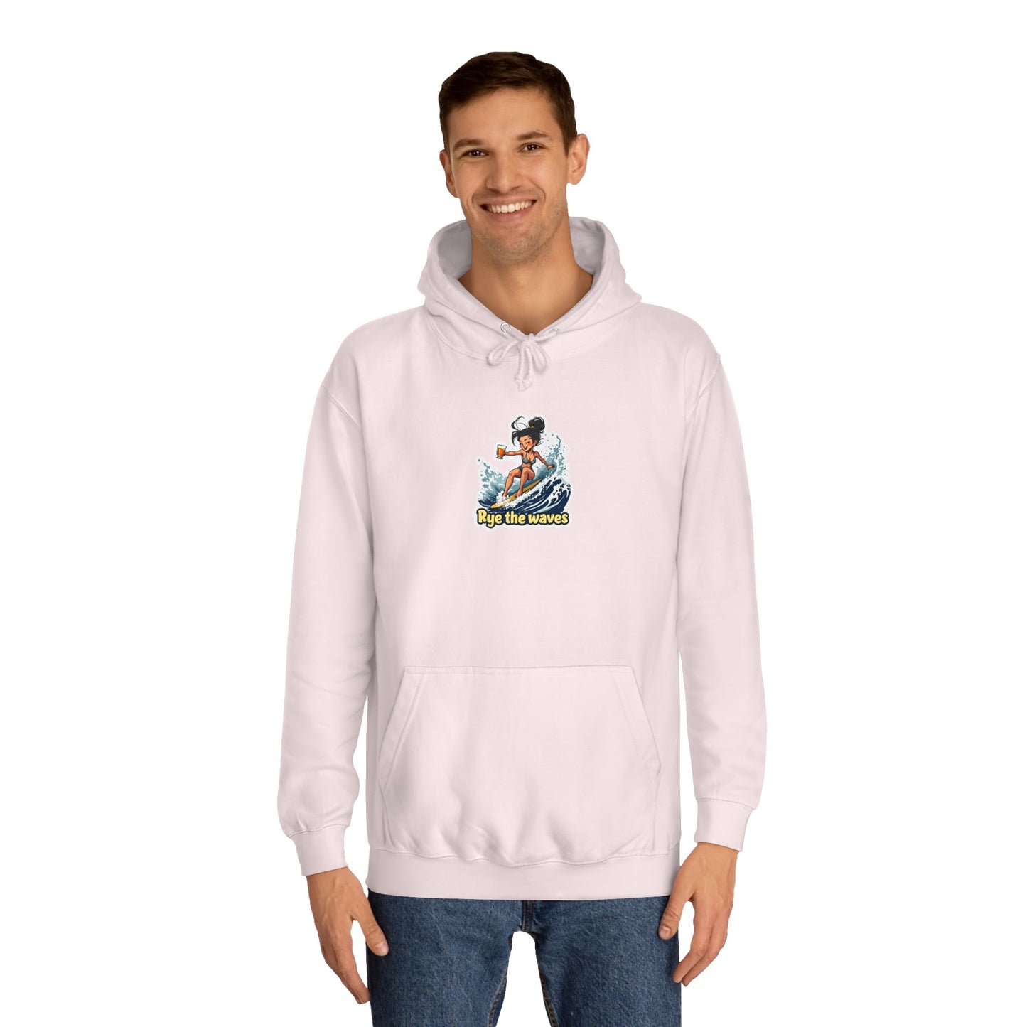 “Rye the Waves” Unisex Surf Whiskey Hoodie 2