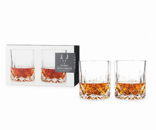 Viski Admiral Crystal Tumblers, Set of 4