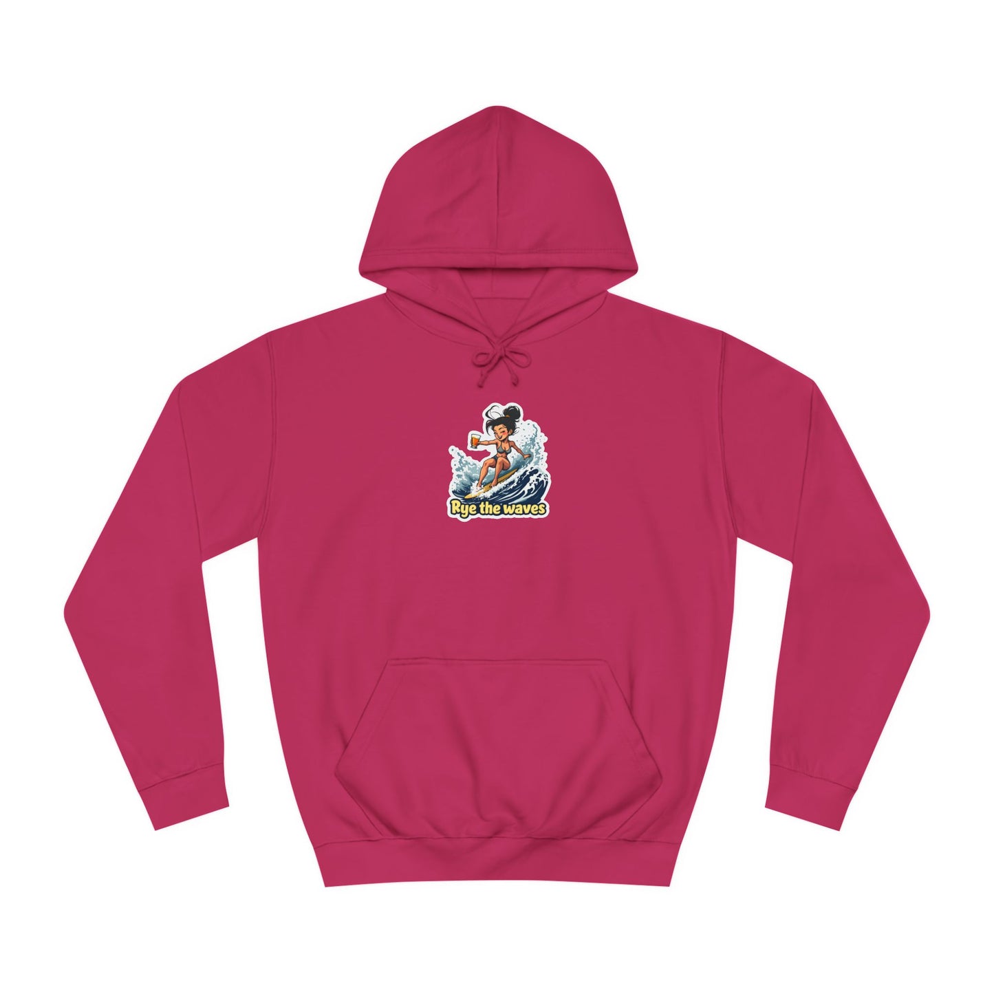 “Rye the Waves” Unisex Surf Whiskey Hoodie 2