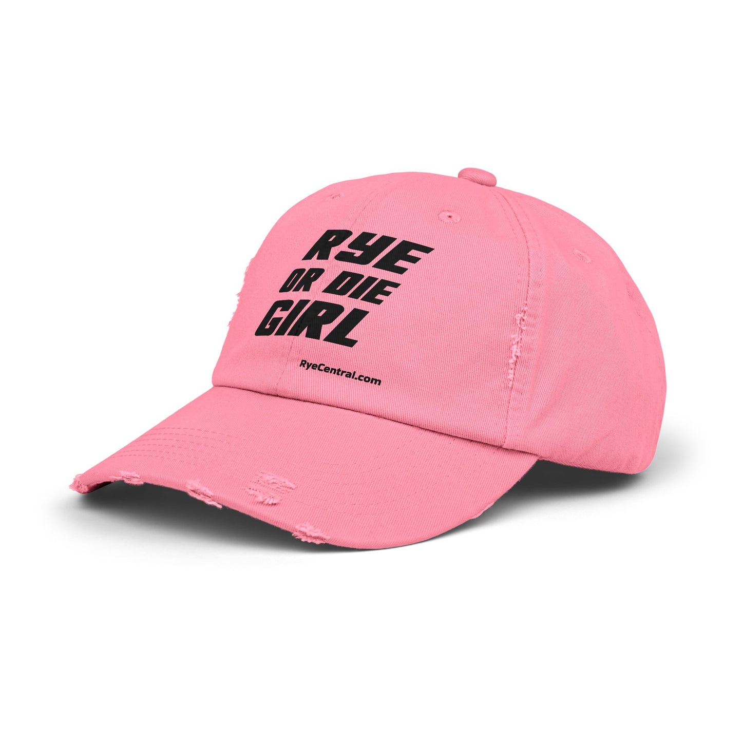 “Rye or Die Girl” Distressed Whiskey Cap