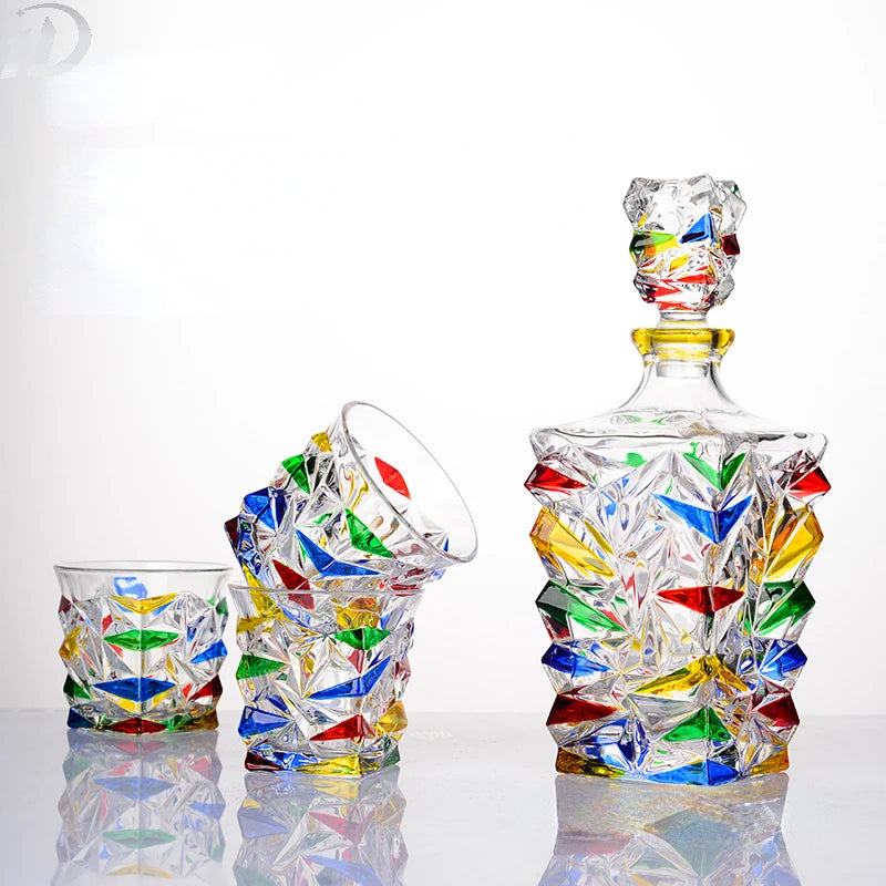 Hand-Painted Italian Mosaic Whisky Decanter