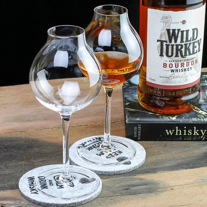 Whiskey Tasting Glasses: Crystal Goblet Cups