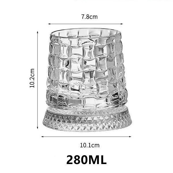 Rotating Whiskey Tumbler — Spinning Base (280ml)