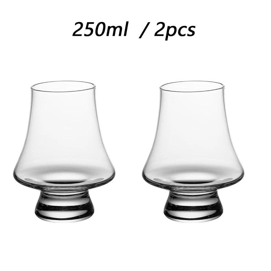 Tapered Whiskey Tasting Glasses – Lead-Free Set (1–6 Pack)