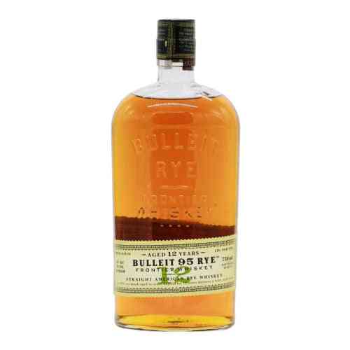 Bulleit 12 Year Rye Whiskey bottle with golden amber color and embossed branding, featured in a premium rye whiskey review for flavor insights.