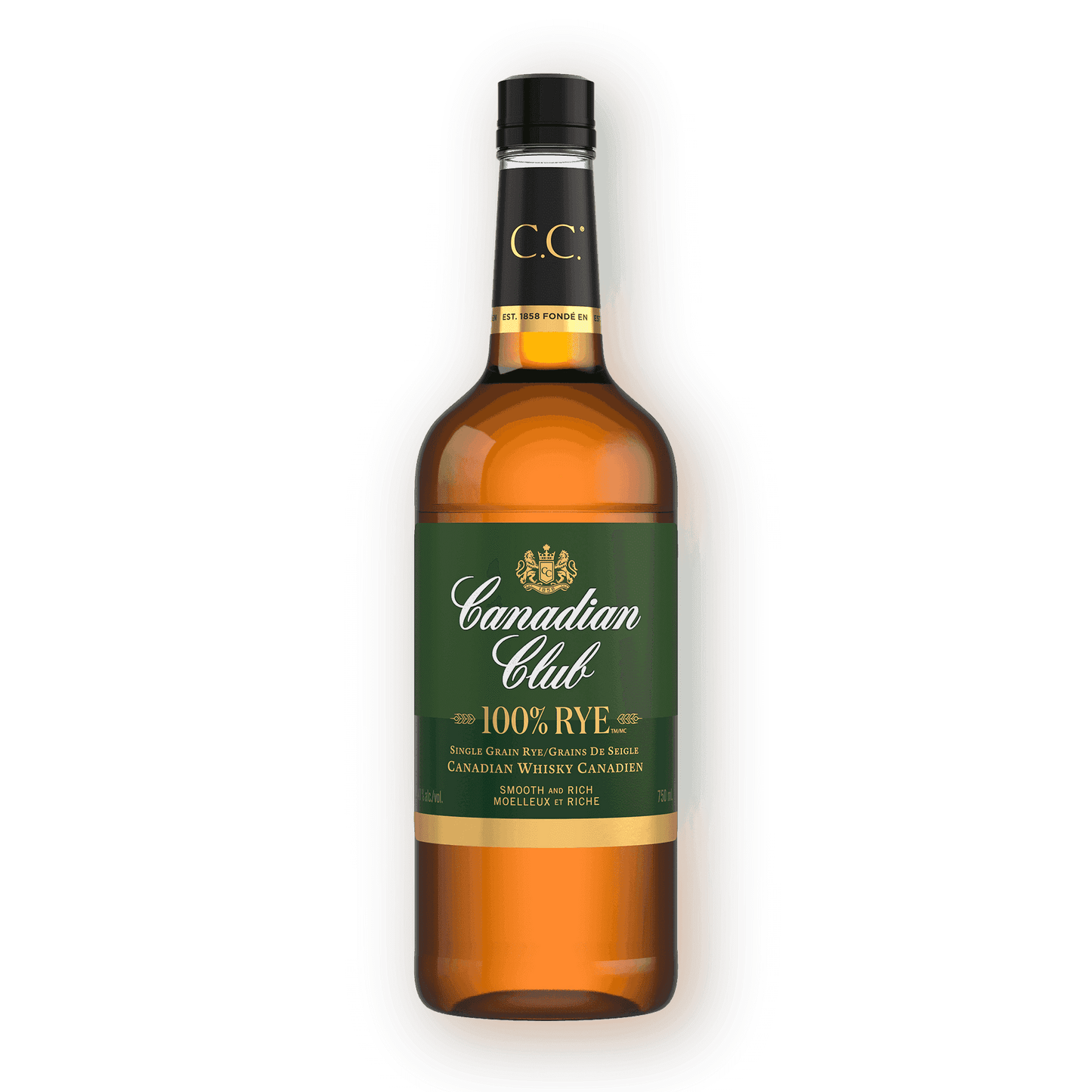 Canadian Club 100% Rye Whisky Bottle