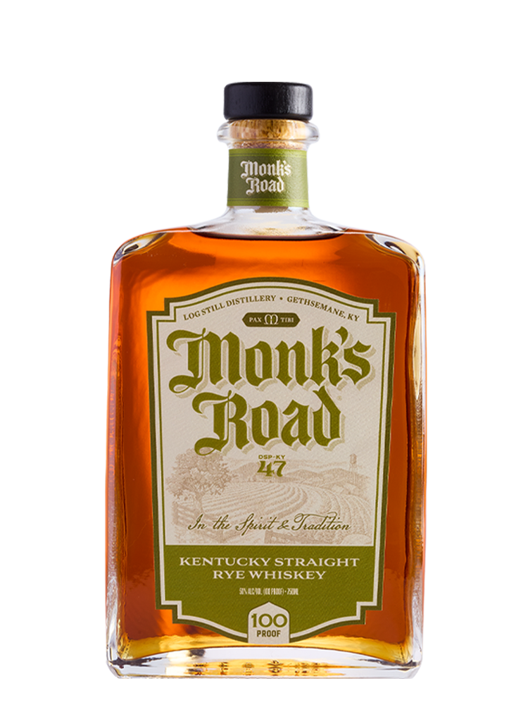 Monk's Road Kentucky Straight Rye Whiskey Bottle