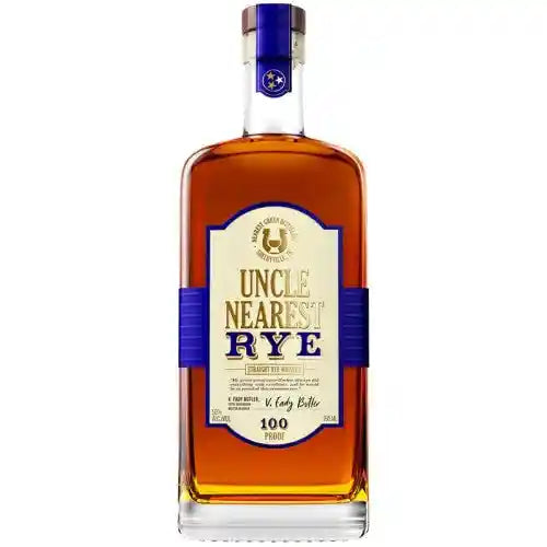 Uncle Nearest Rye Straight Whiskey bottle with bold label design, featured in Uncle Nearest Rye Review A Bold Whiskey Evaluation for top rye whiskey lovers.
