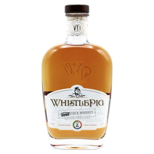 WhistlePig Homestock Whiskey 2025 bottle featuring a crowd-sourced blend of rye, wheat, and barley. Premium rye whiskey for collectors and enthusiasts.