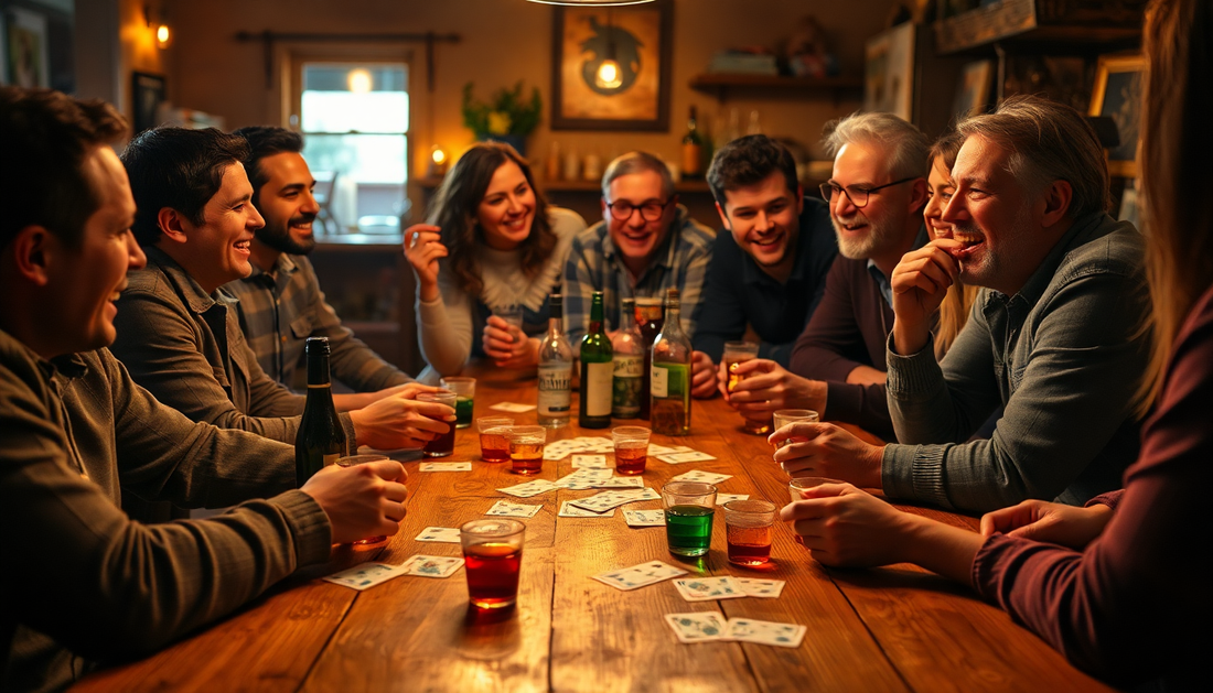 Game Night with Whiskey-Themed Card Games