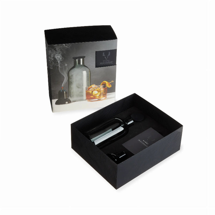 Premium Whiskey Smoker Kit with torch and glass cloche in gift box