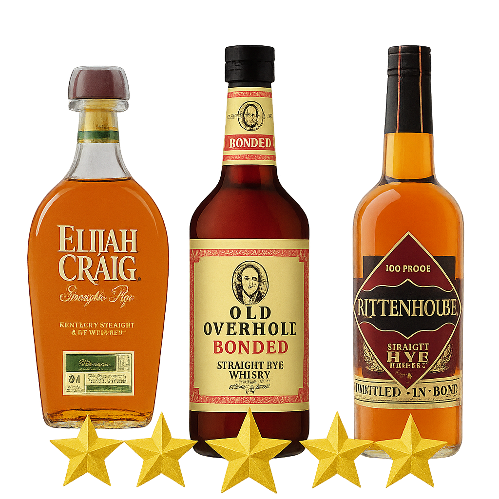 Top underrated rye whiskeys: Elijah Craig, Old Overholt, Rittenhouse