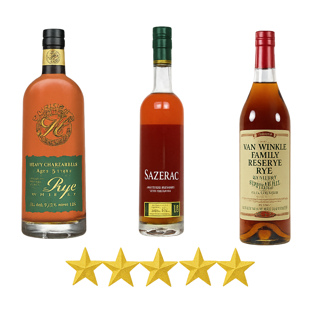 Premium collection of the most expensive rye whiskeys with 5-star rating