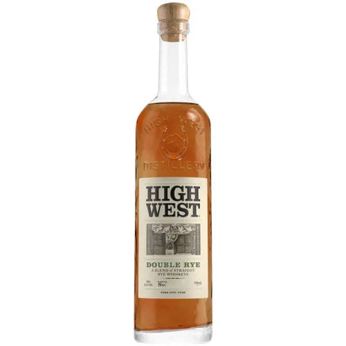 High West Double Rye Whiskey bottle with rustic label design.
