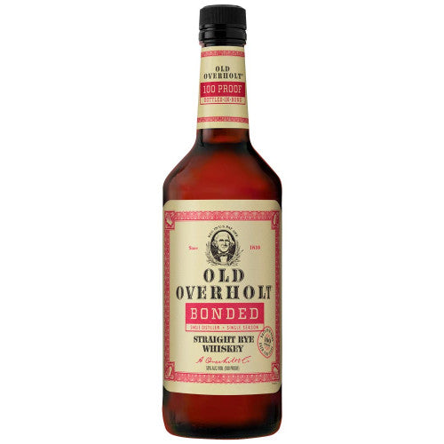 Old Overholt Bonded 100 Proof Straight Rye Whiskey bottle