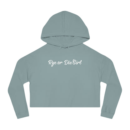 “Rye or Die Girl” Cropped Hooded Cool Whiskey Sweatshirt