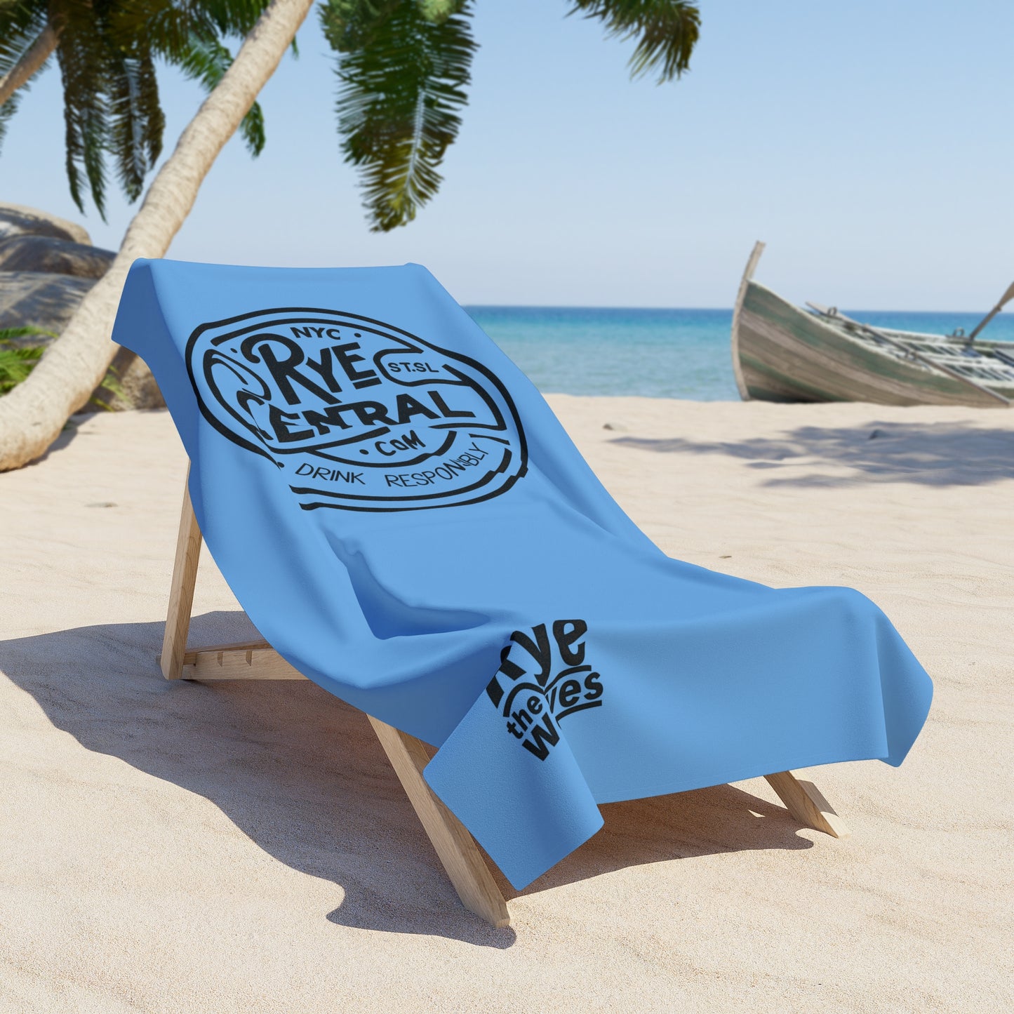 “Rye The Waves” Whiskey Beach Towel