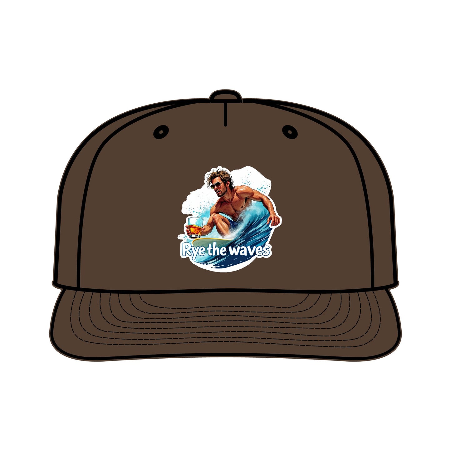 “Rye The Waves” Whiskey Surf Cap Model 1