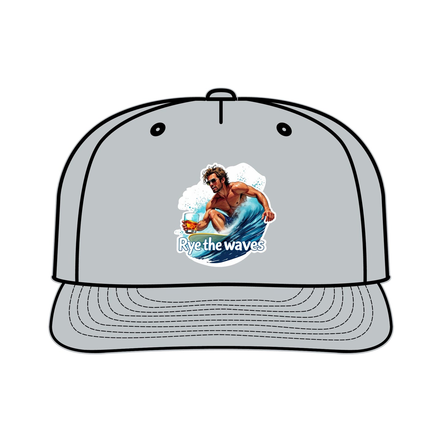 “Rye The Waves” Whiskey Surf Cap Model 1
