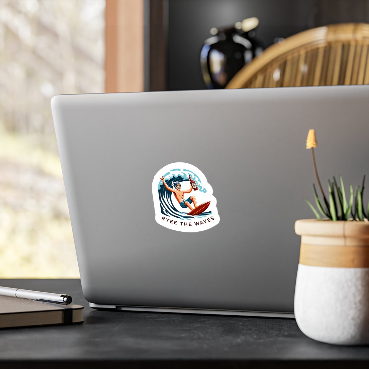 “Rye The Waves” Vinyl Whiskey Decal
