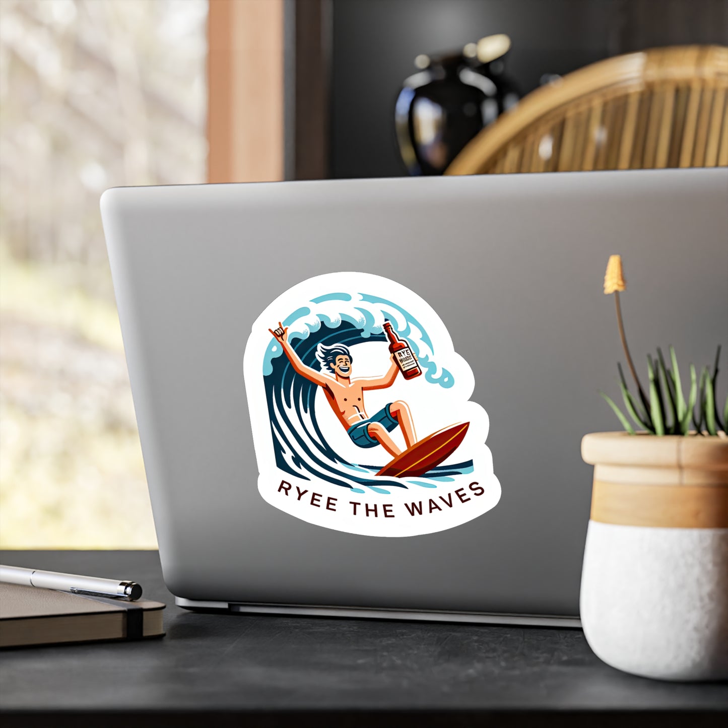 “Rye The Waves” Vinyl Whiskey Decal