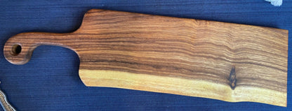 Handcrafted Long Live Edge Bread Board from RyeCentral with natural wood tones and smooth finish, ideal for stylish kitchen or home entertaining.