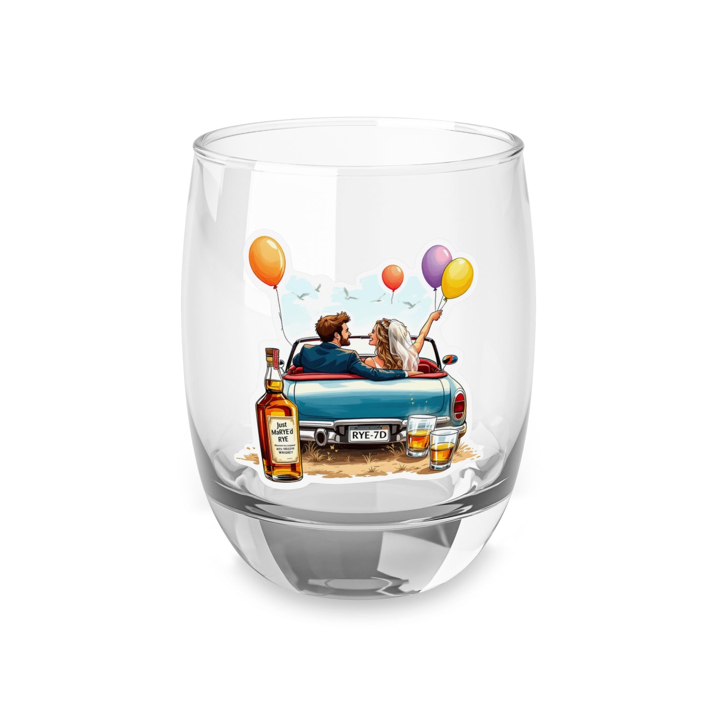 “Just MaRYE’d” Custom Whiskey Glass