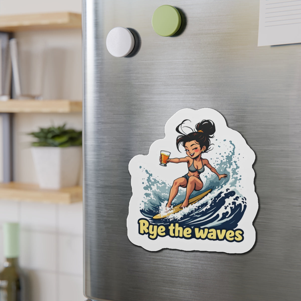 “Rye The Waves” Whiskey Magnet