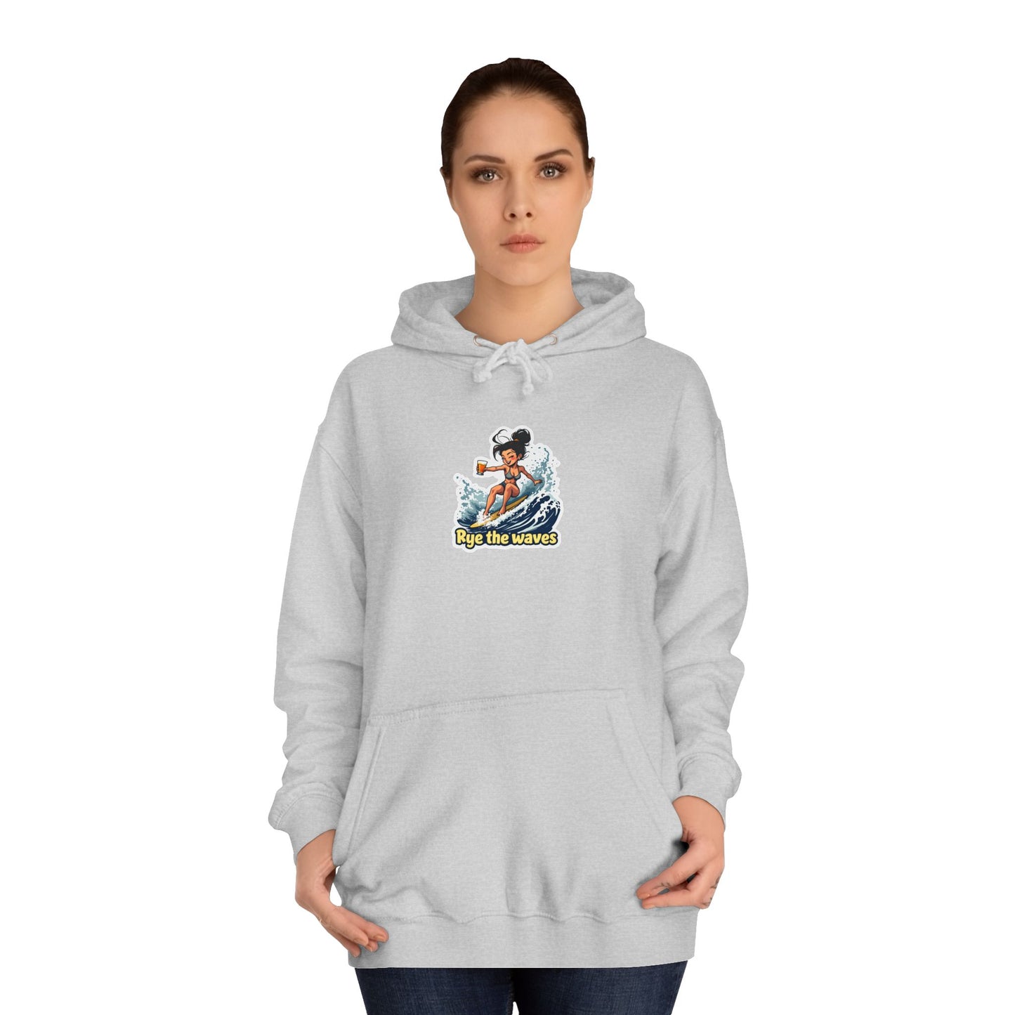 “Rye the Waves” Unisex Surf Whiskey Hoodie 2