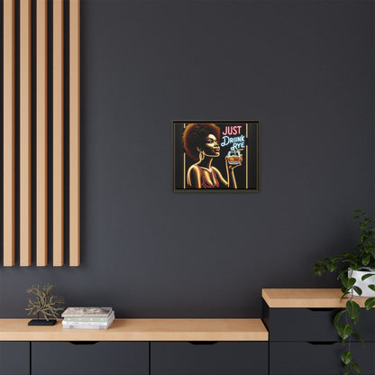 "Just Drink Rye" Framed Canvas Wrap — Whiskey Wall Art - view 41