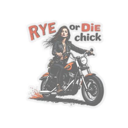 “Rye or Die Chick” Bike Whiskey Stickers