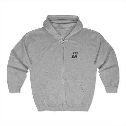 “Rye or Die Girl” Whiskey Sweatshirt Heavy Blend™ Full Zip Hooded