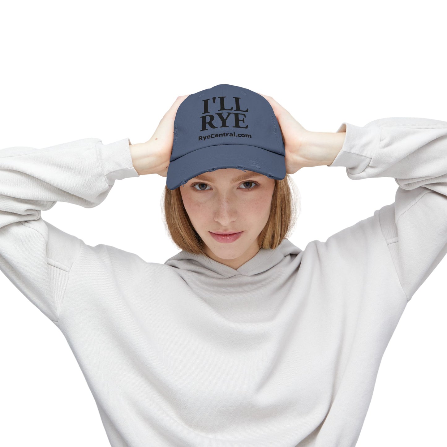 “I’ll Rye” Unisex Distressed Whiskey Cap