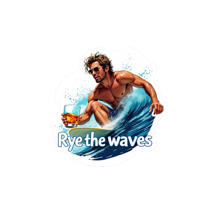 “Rye The Waves” Whiskey Vinyl Decal