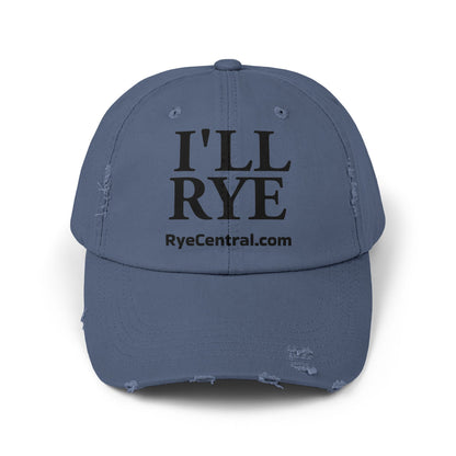 “I’ll Rye” Unisex Distressed Whiskey Cap