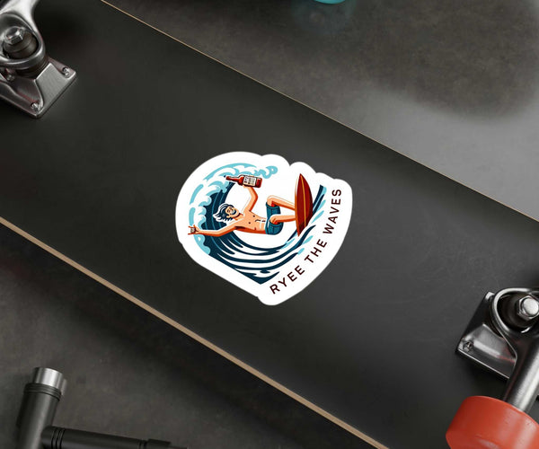 Rye The Waves Vinyl Whiskey Decal | RyeCentral