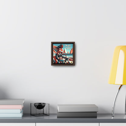 “Enjoy The Rye” Whiskey Art Canvas & Frame Included
