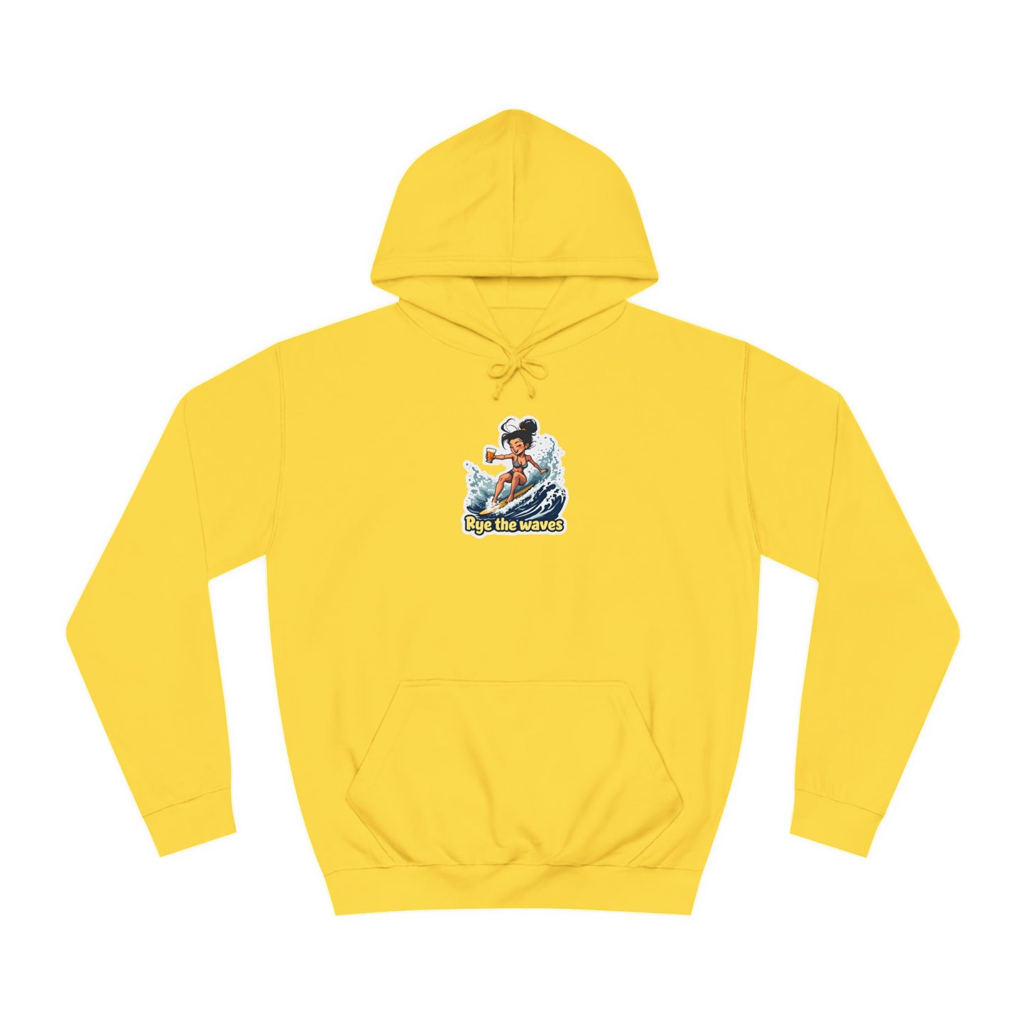 “Rye the Waves” Unisex Surf Whiskey Hoodie 2