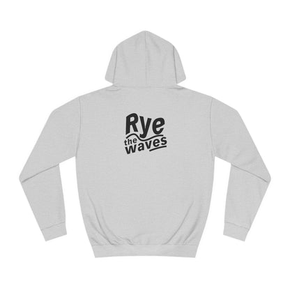 “Rye the Waves” Unisex College Hoodie - Whiskey 4